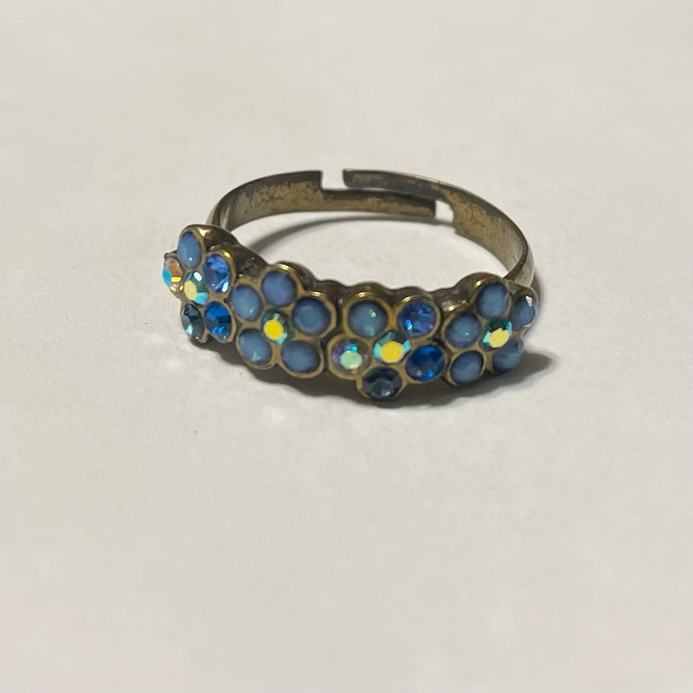 Michal Negrin blue flower ring